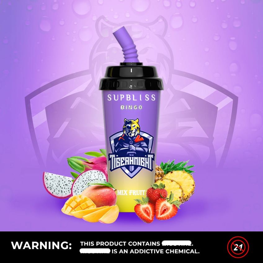 RandM Tornado Paris - RandM Supbliss Bingo Appareil à dosettes de vape 8000 1 pièce mélanger les fruits 8V0DL0258