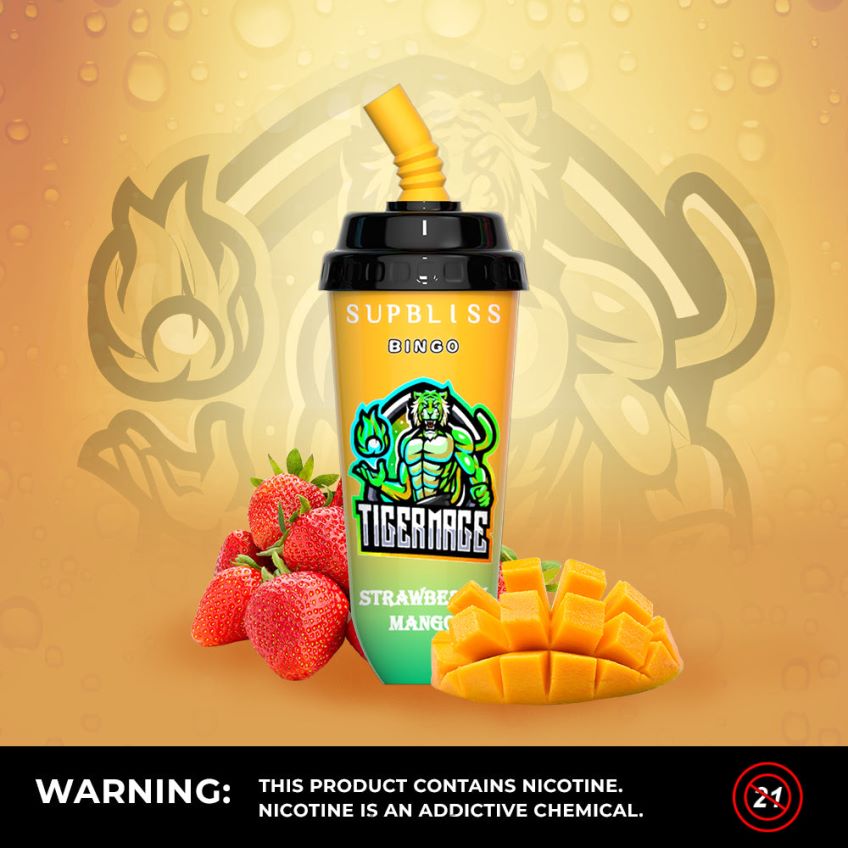 RandM Vape Avis - RandM Supbliss Bingo Appareil à dosettes de vape 8000 1 pièce mangue fraise 8V0DL0259