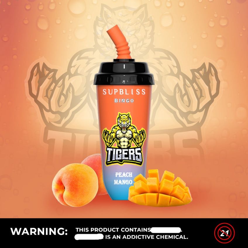 RandM Vape Paris - RandM Supbliss Bingo Appareil à dosettes de vape 8000 1 pièce pêche mangue 8V0DL0263