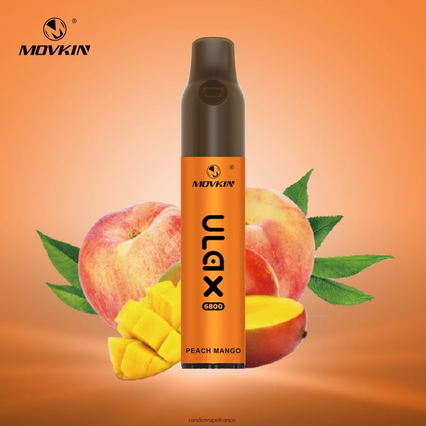 RandM Shop Avis - RandM Movkin Ulax Dispositif de vape jetable rechargeable 6800 (bobine en céramique) pêche mangue 8V0DL060