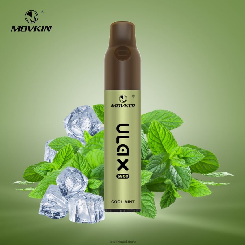 RandM Vape Avis - RandM Movkin Ulax Dispositif de vape jetable rechargeable 6800 (bobine en céramique) ulax à la menthe fraîche 8V0DL069