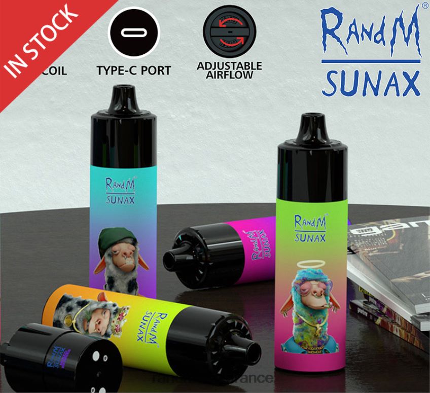 RandM Shop Avis - RandM Sunax Dispositif de vape remplaçable avec module de contrôle du flux d\'air 21000, 1 pièce Baies mélangées 8V0DL0270