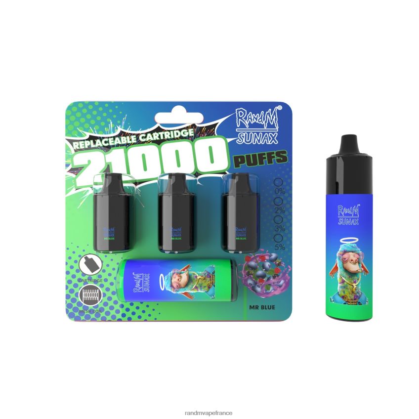 RandM Tornado Puff - RandM Sunax Dispositif de vape remplaçable avec module de contrôle du flux d\'air 21000, 1 pièce glace au pamplemousse 8V0DL0275