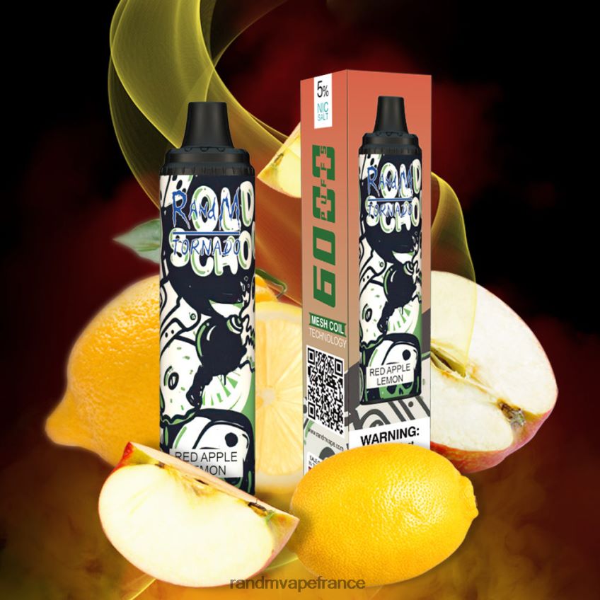 RandM Vape Avis - RandM Tornado Dispositif de contrôle du flux d'air 6000, 1 pièce citron pomme rouge 8V0DL0279