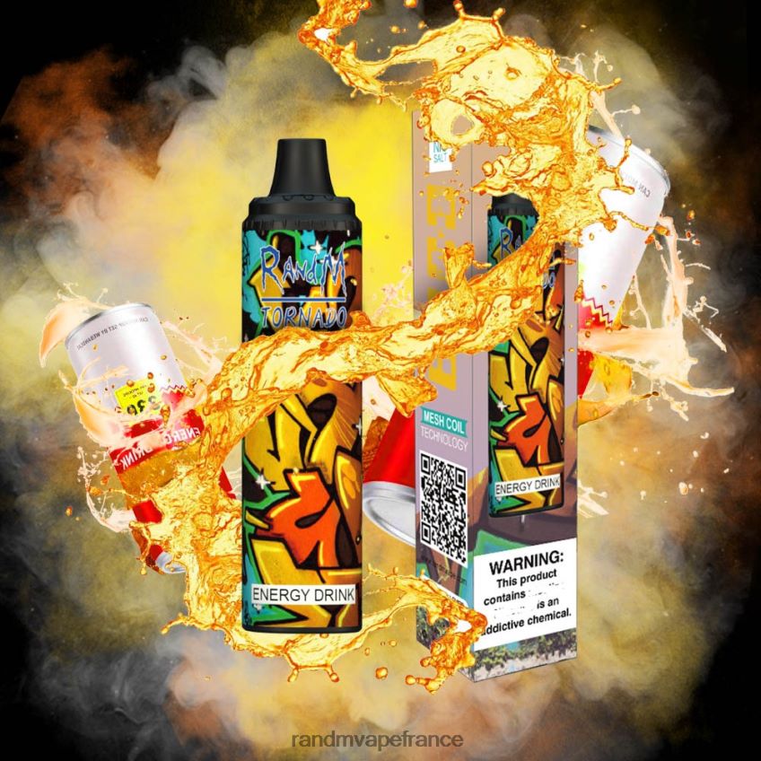 RandM Vape Paris - RandM Tornado Dispositif de contrôle du flux d'air 6000, 1 pièce boisson énergisante 8V0DL0283