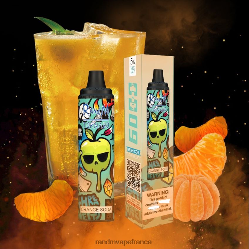 RandM Vape Prix - RandM Tornado Dispositif de contrôle du flux d'air 6000, 1 pièce soda à l'orange 8V0DL0287