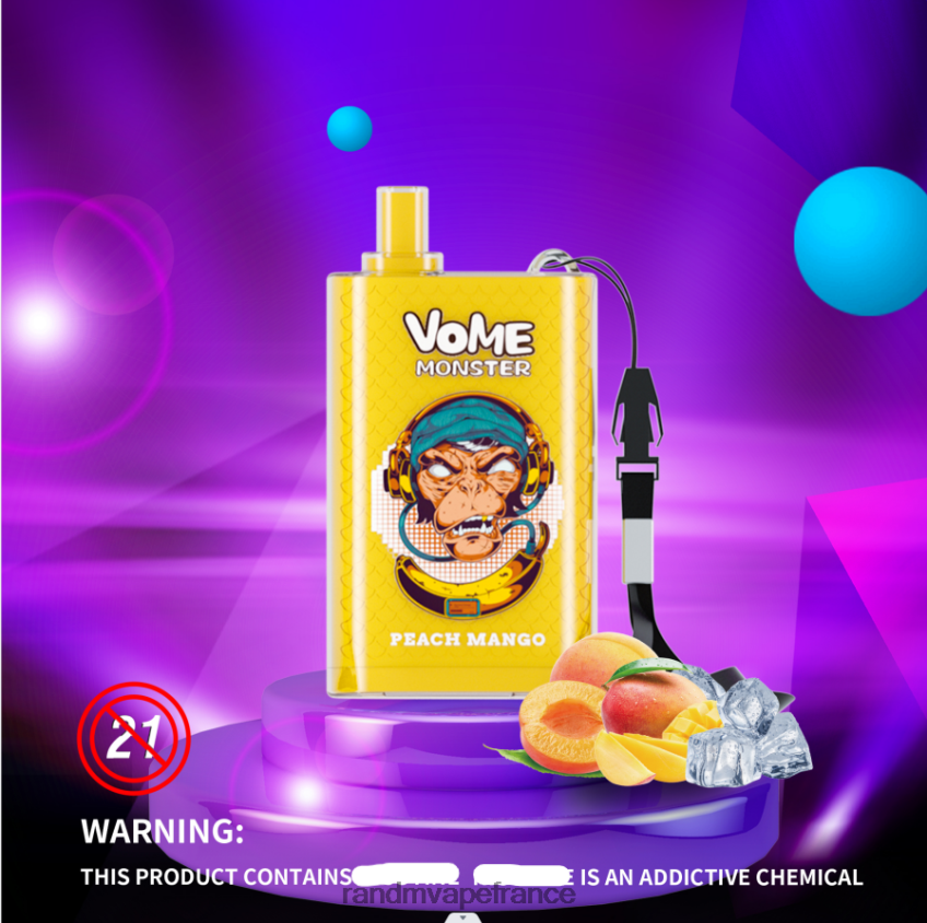 RandM Vape Prix - RandM Vome Monster 10000 dispositif de contrôle du débit d\'air, 1 pièce glace luxuriante 8V0DL0277