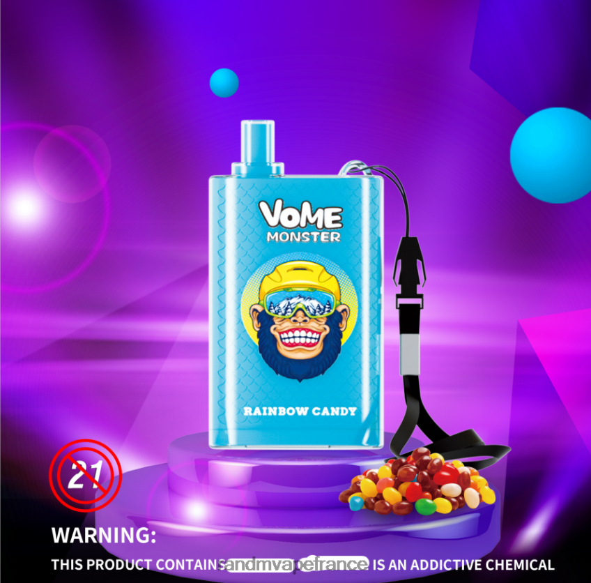 RandM Vape Prix - RandM Vome Monster 10000 dispositif de contrôle du débit d\'air, 1 pièce glace luxuriante 8V0DL0277