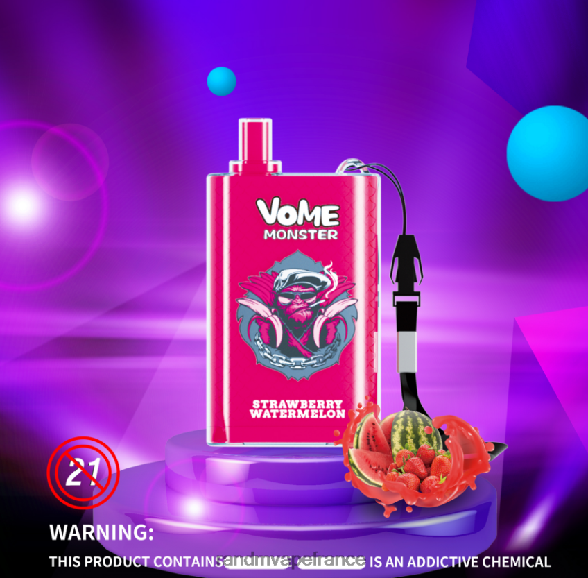 RandM Vape Prix - RandM Vome Monster 10000 dispositif de contrôle du débit d\'air, 1 pièce glace luxuriante 8V0DL0277