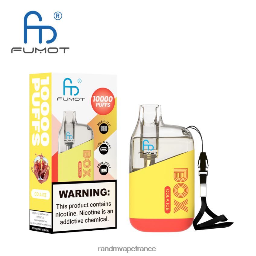RandM Shop Avis - Fumot Original RandM Tornado Box Dispositif de vape de contrôle du débit d'air 10000 1 pièce glace au cola 8V0DL0100