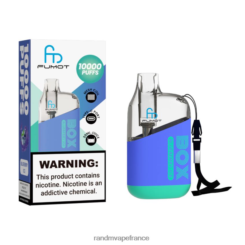 RandM Tornado France - Fumot Original RandM Tornado Box Dispositif de vape de contrôle du débit d'air 10000 1 pièce glace aux myrtilles 8V0DL091