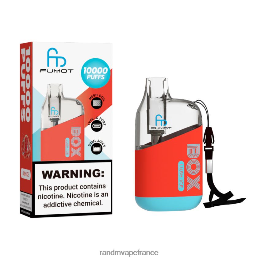 RandM Tornado France - Fumot Original RandM Tornado Box Dispositif de vape de contrôle du débit d\'air 10000 1 pièce menthe tabac 8V0DL0101