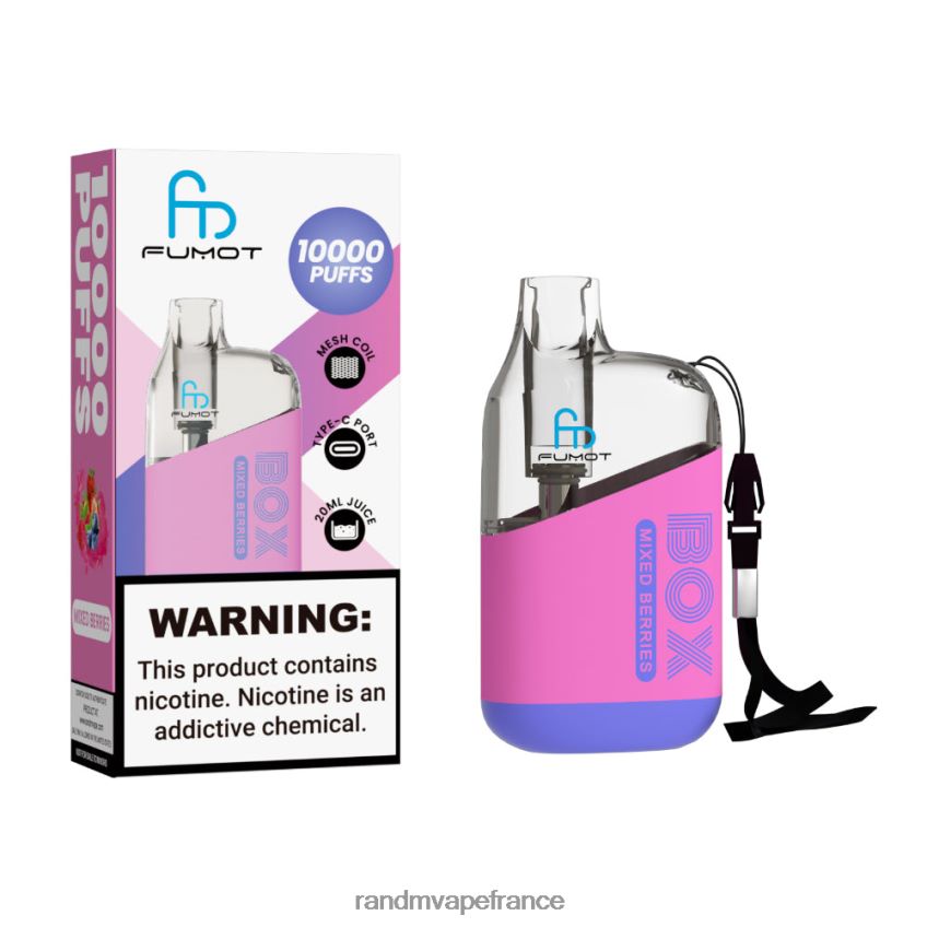 RandM Tornado France - Fumot Original RandM Tornado Box Dispositif de vape de contrôle du débit d\'air 10000 1 pièce menthe tabac 8V0DL0101