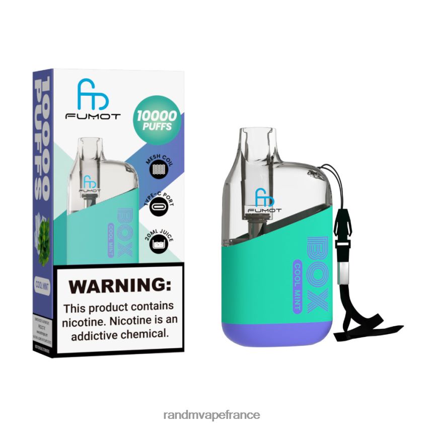 RandM Tornado France - Fumot Original RandM Tornado Box Dispositif de vape de contrôle du débit d\'air 10000 1 pièce menthe tabac 8V0DL0101