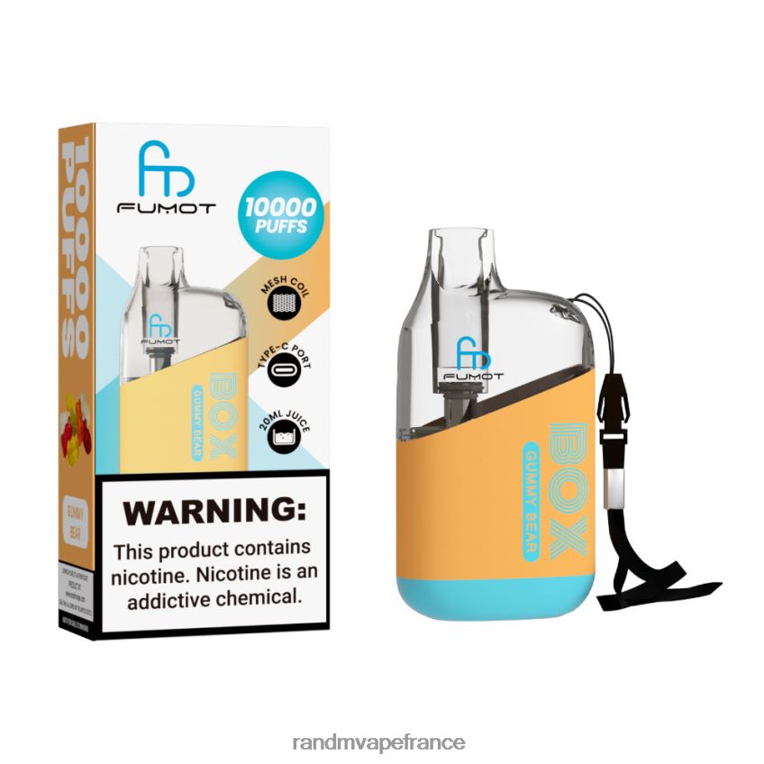 RandM Tornado France - Fumot Original RandM Tornado Box Dispositif de vape de contrôle du débit d\'air 10000 1 pièce menthe tabac 8V0DL0101