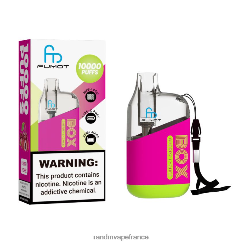 RandM Tornado Paris - Fumot Original RandM Tornado Box Dispositif de vape de contrôle du débit d'air 10000 1 pièce litchi cerise 8V0DL098