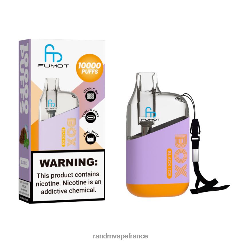 RandM Vape Avis - Fumot Original RandM Tornado Box Dispositif de vape de contrôle du débit d'air 10000 1 pièce glace noir 8V0DL099
