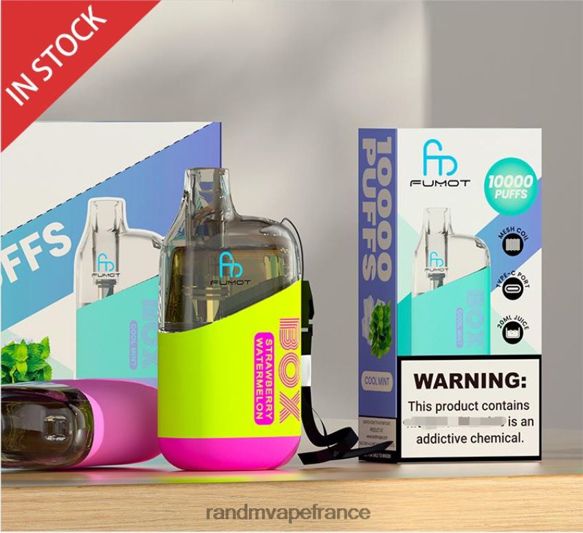 RandM Vape Paris - Fumot Original RandM Tornado Box Dispositif de vape de contrôle du débit d'air 10000 1 pièce pastèque fraise 8V0DL093