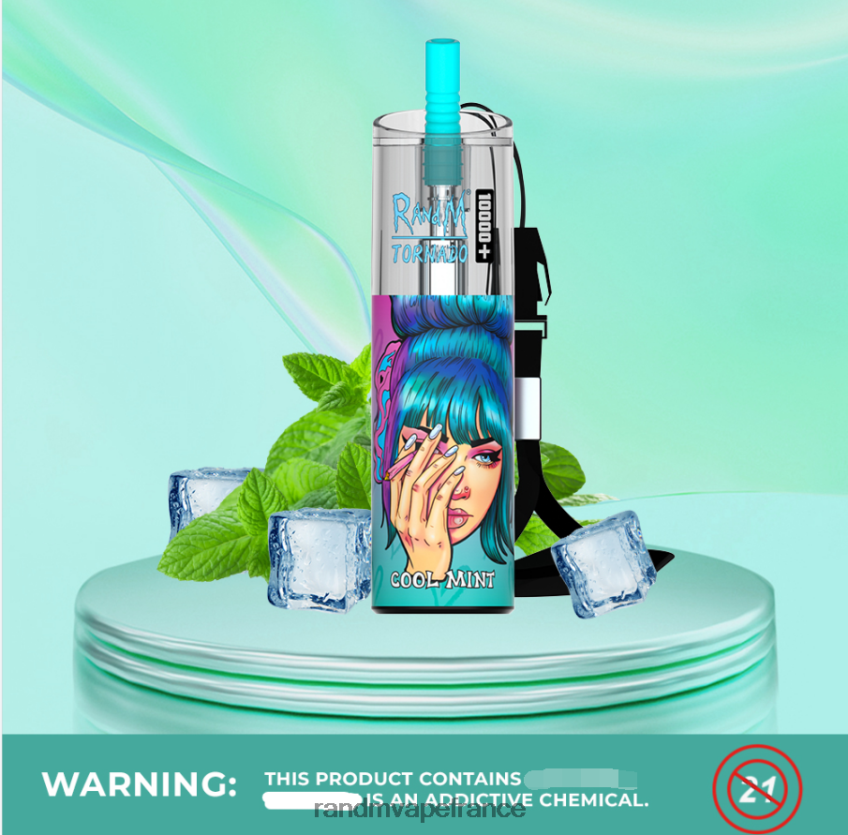 RandM Tornado Puff - RandM Tornado 10000 plus dispositif de vape de contrôle du flux d\'air 1 pièce pêche mangue 8V0DL085
