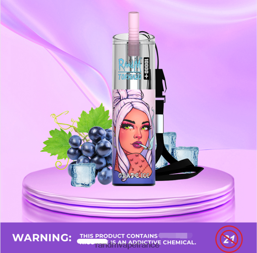 RandM Tornado Puff - RandM Tornado 10000 plus dispositif de vape de contrôle du flux d\'air 1 pièce pêche mangue 8V0DL085