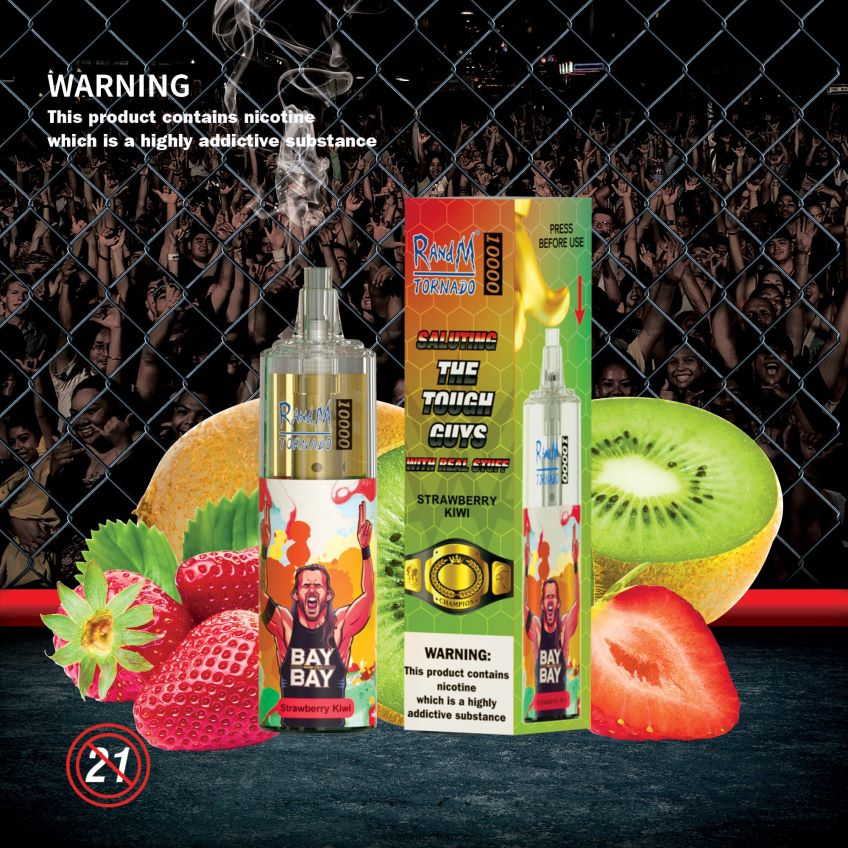 RandM Tornado Paris - RandM Tornado Dispositif de vape de contrôle du débit d'air 10000 1 pièce fraise-kiwi 8V0DL0118