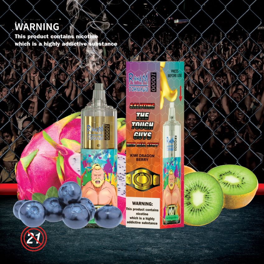 RandM Tornado Paris - RandM Tornado Dispositif de vape de contrôle du débit d\'air 10000 1 pièce fraise-kiwi 8V0DL0118
