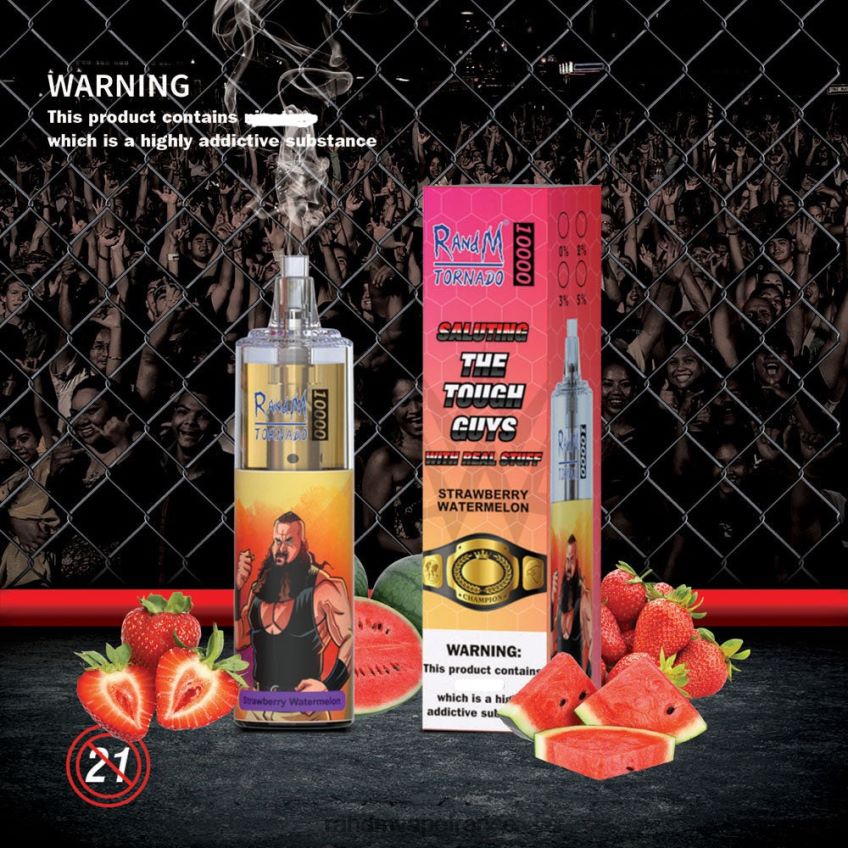 RandM Tornado Paris - RandM Tornado Dispositif de vape de contrôle du débit d'air 10000 1 pièce pastèque fraise 8V0DL0108