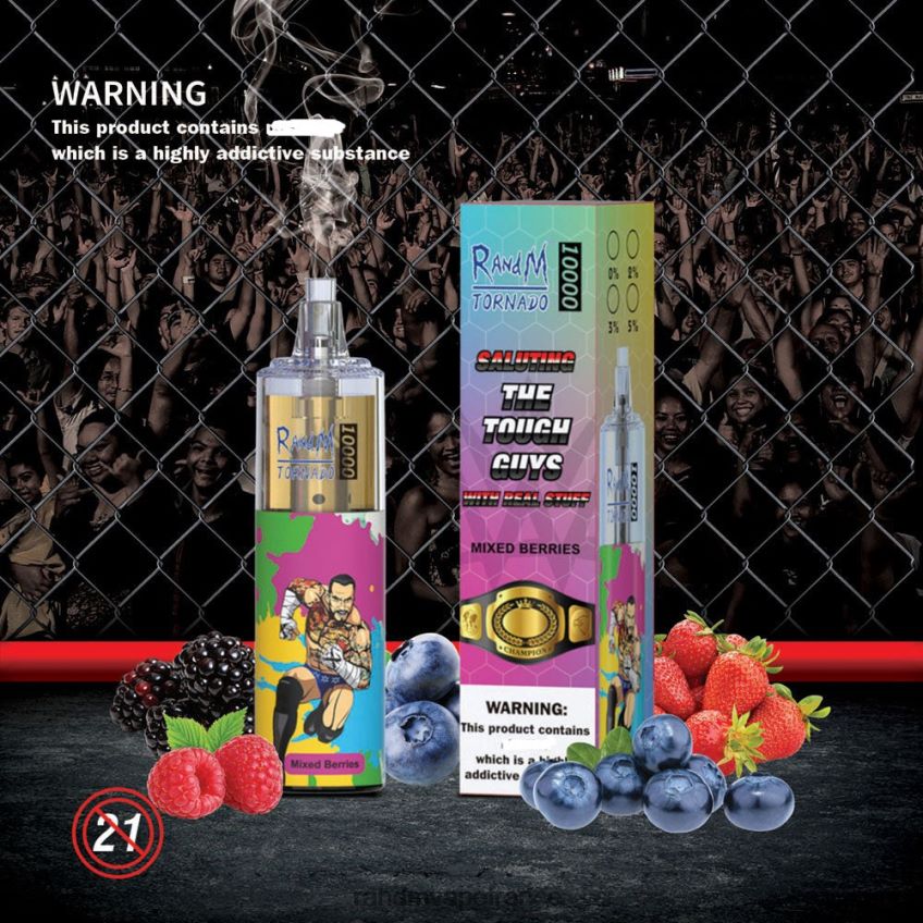 RandM Tornado Paris - RandM Tornado Dispositif de vape de contrôle du débit d\'air 10000 1 pièce pastèque fraise 8V0DL0108