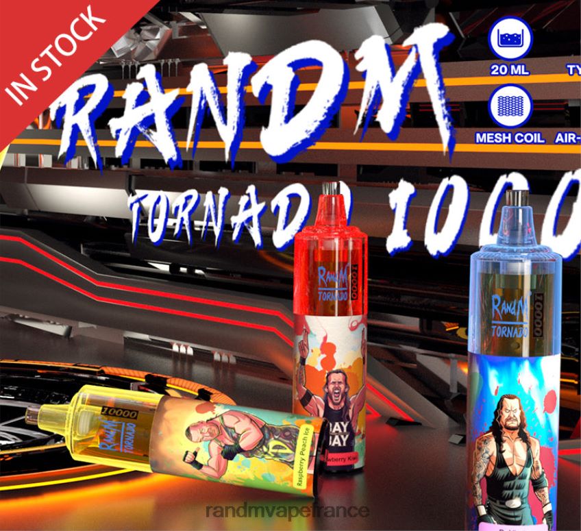 RandM Tornado Puff - RandM Tornado Dispositif de vape de contrôle du débit d\'air 10000 1 pièce baies mélangées 8V0DL0105