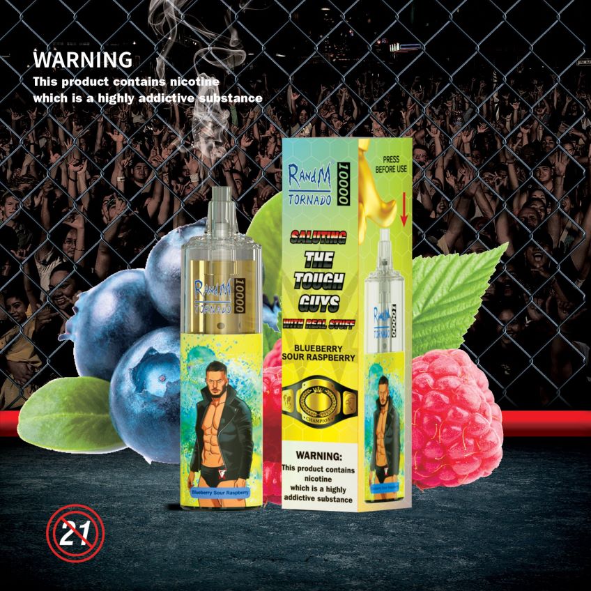 RandM Tornado Puff - RandM Tornado Dispositif de vape de contrôle du débit d\'air 10000 1 pièce baies mélangées 8V0DL0105