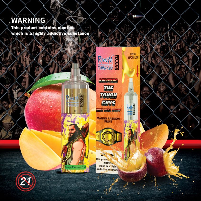 RandM Tornado Puff - RandM Tornado Dispositif de vape de contrôle du débit d\'air 10000 1 pièce glace à la pastèque 8V0DL0125