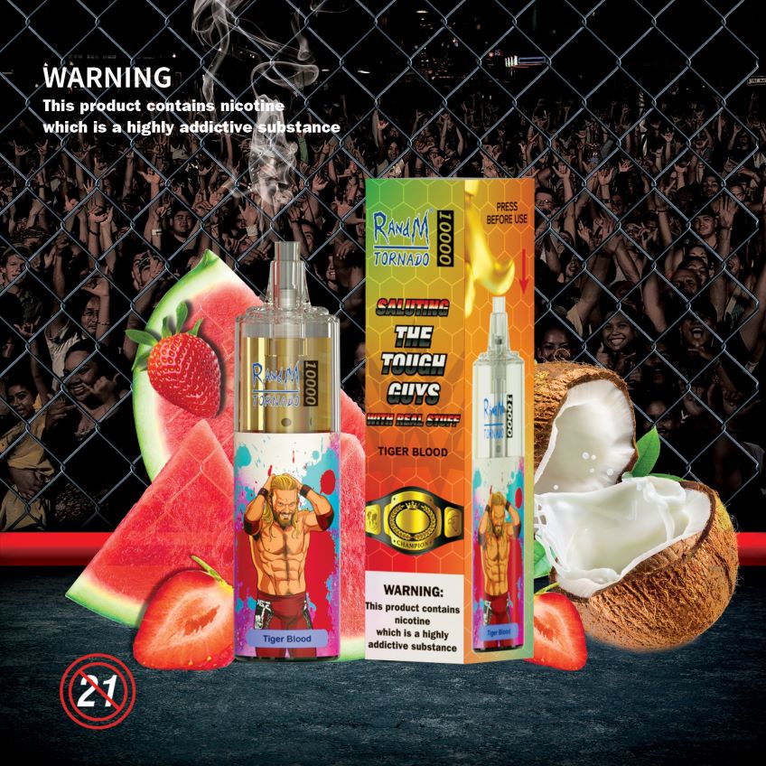 RandM Vape Prix - RandM Tornado Dispositif de vape de contrôle du débit d\'air 10000 1 pièce beignet aux fraises 8V0DL0107