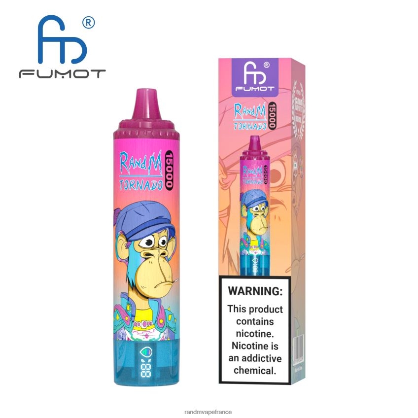 RandM Prix - Fumot RandM Tornado Appareil de vape 15000 avec batterie et affichage ejuice version 1 vimto 8V0DL026