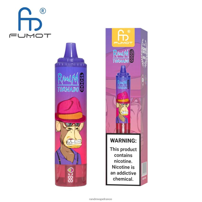 RandM Prix - Fumot RandM Tornado Appareil de vape 15000 avec batterie et affichage ejuice version 1 vimto 8V0DL026