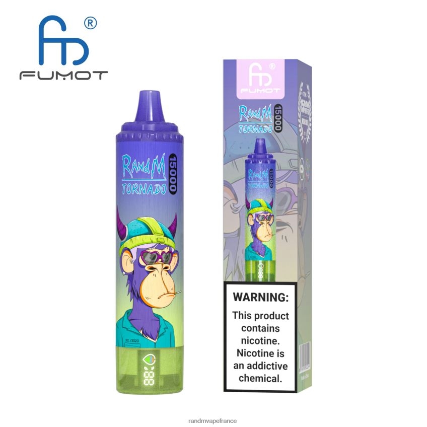 RandM Prix - Fumot RandM Tornado Appareil de vape 15000 avec batterie et affichage ejuice version 1 vimto 8V0DL026