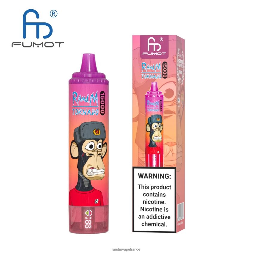 RandM Prix - Fumot RandM Tornado Appareil de vape 15000 avec batterie et affichage ejuice version 1 vimto 8V0DL026