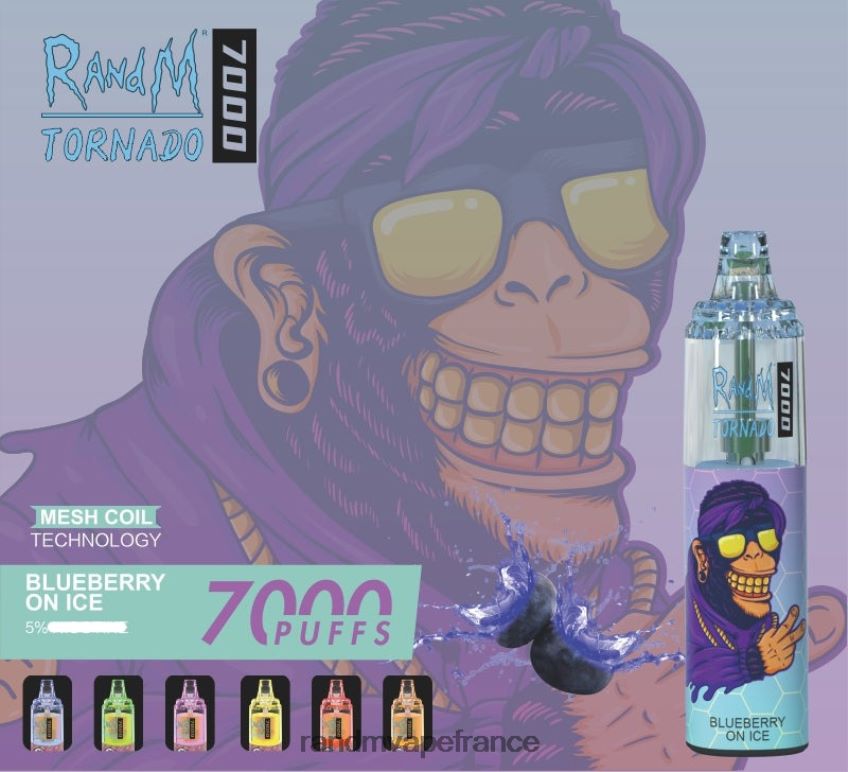 RandM Prix - RandM Tornado Dispositif de vape de contrôle du flux d\'air 7000 1 pièce Baies mélangées 8V0DL0176