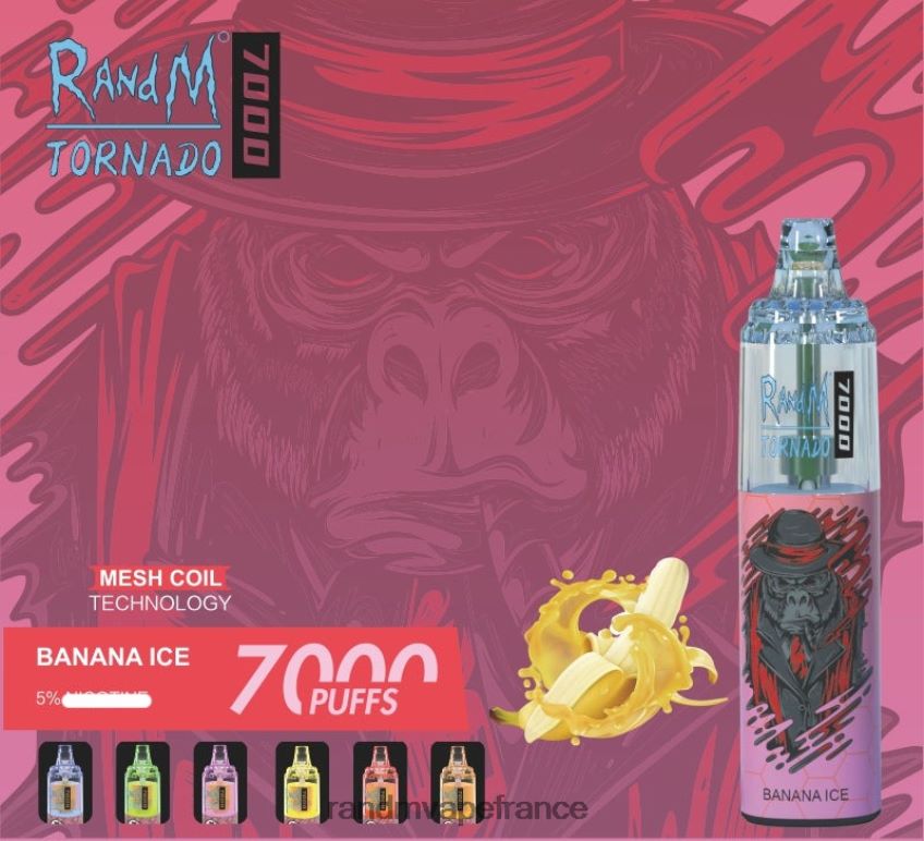 RandM Prix - RandM Tornado Dispositif de vape de contrôle du flux d\'air 7000 1 pièce Baies mélangées 8V0DL0176