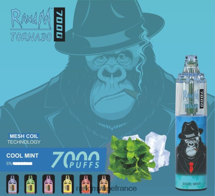 RandM Prix - RandM Tornado Dispositif de vape de contrôle du flux d\'air 7000 1 pièce Baies mélangées 8V0DL0176
