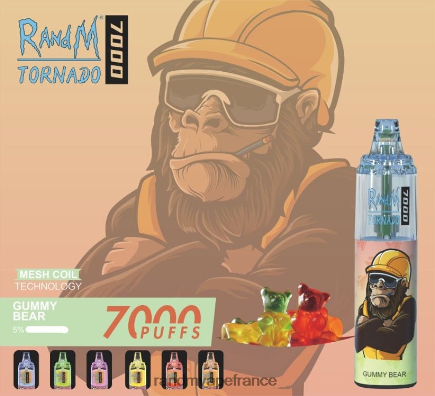 RandM Prix - RandM Tornado Dispositif de vape de contrôle du flux d\'air 7000 1 pièce Baies mélangées 8V0DL0176