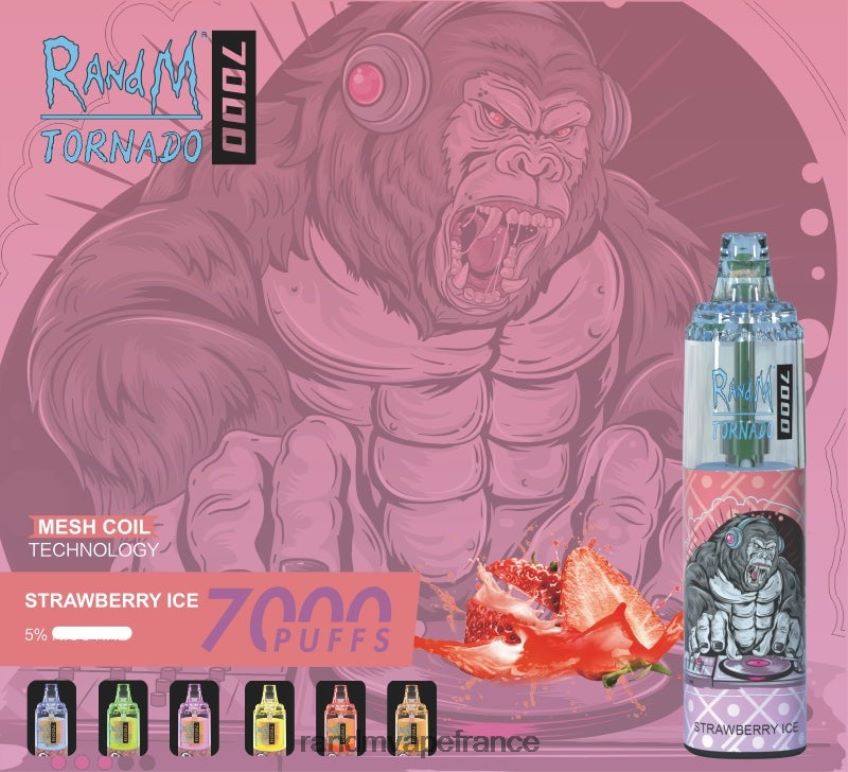 RandM Prix - RandM Tornado Dispositif de vape de contrôle du flux d\'air 7000 1 pièce Baies mélangées 8V0DL0176