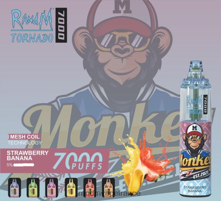 RandM Prix - RandM Tornado Dispositif de vape de contrôle du flux d\'air 7000 1 pièce Baies mélangées 8V0DL0176