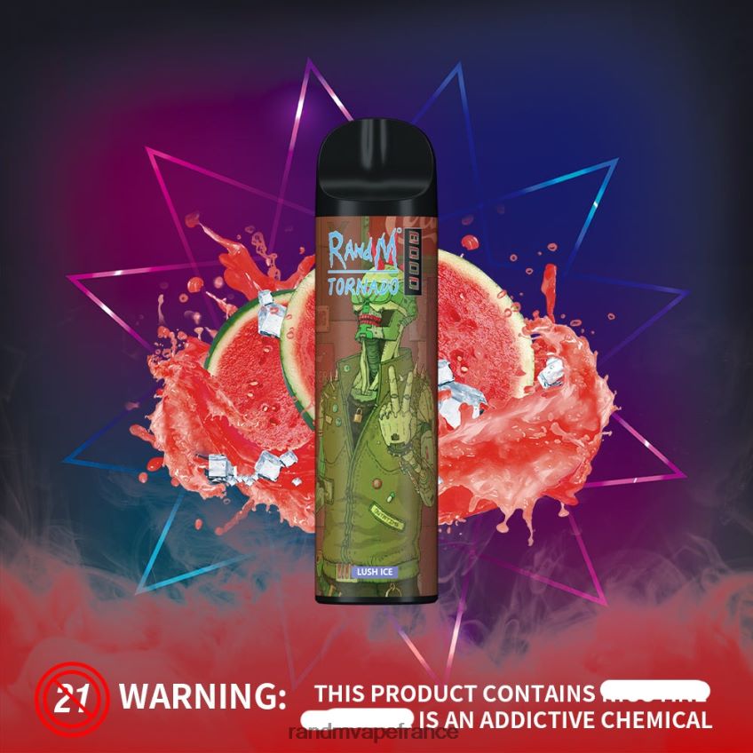 RandM Prix - RandM Tornado Dispositif de vape de contrôle du flux d'air 8000 1 pièce glace luxuriante 8V0DL0236