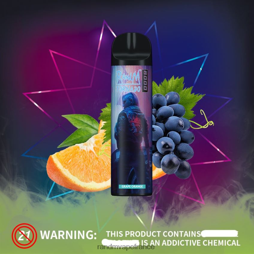 RandM Shop Avis - RandM Tornado Dispositif de vape de contrôle du flux d\'air 8000 1 pièce fraise-kiwi 8V0DL0250