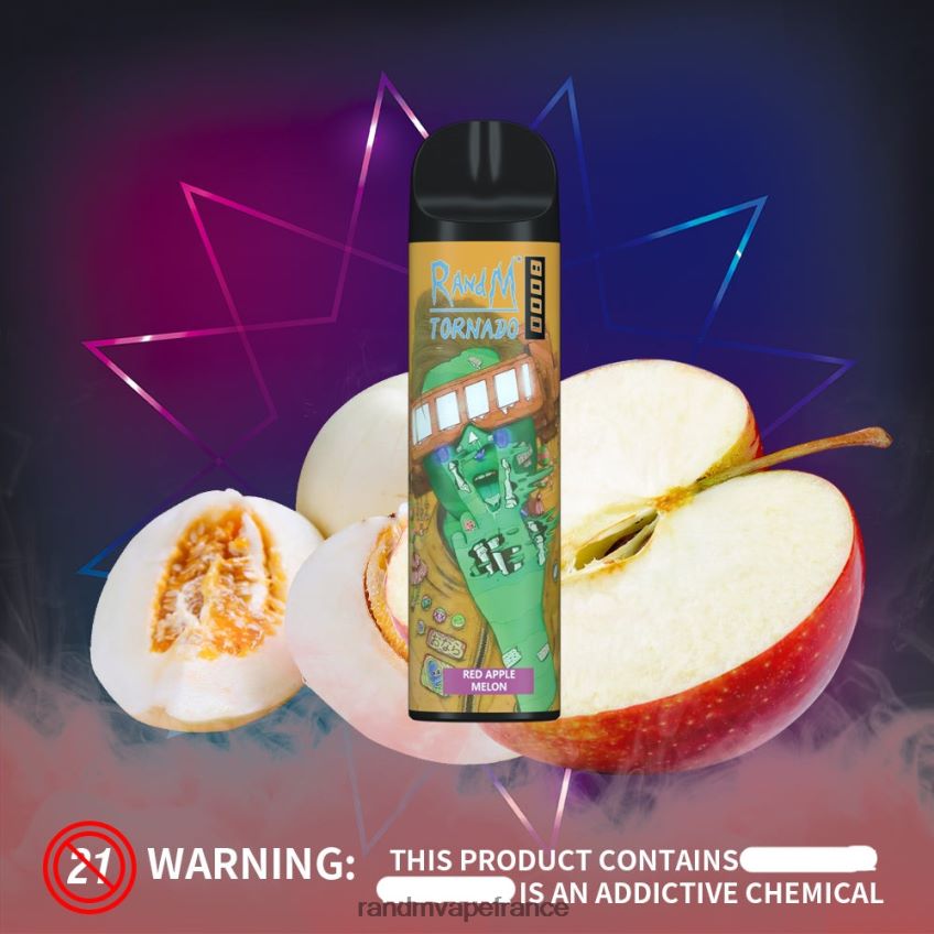 RandM Shop Avis - RandM Tornado Dispositif de vape de contrôle du flux d\'air 8000 1 pièce fraise-kiwi 8V0DL0250