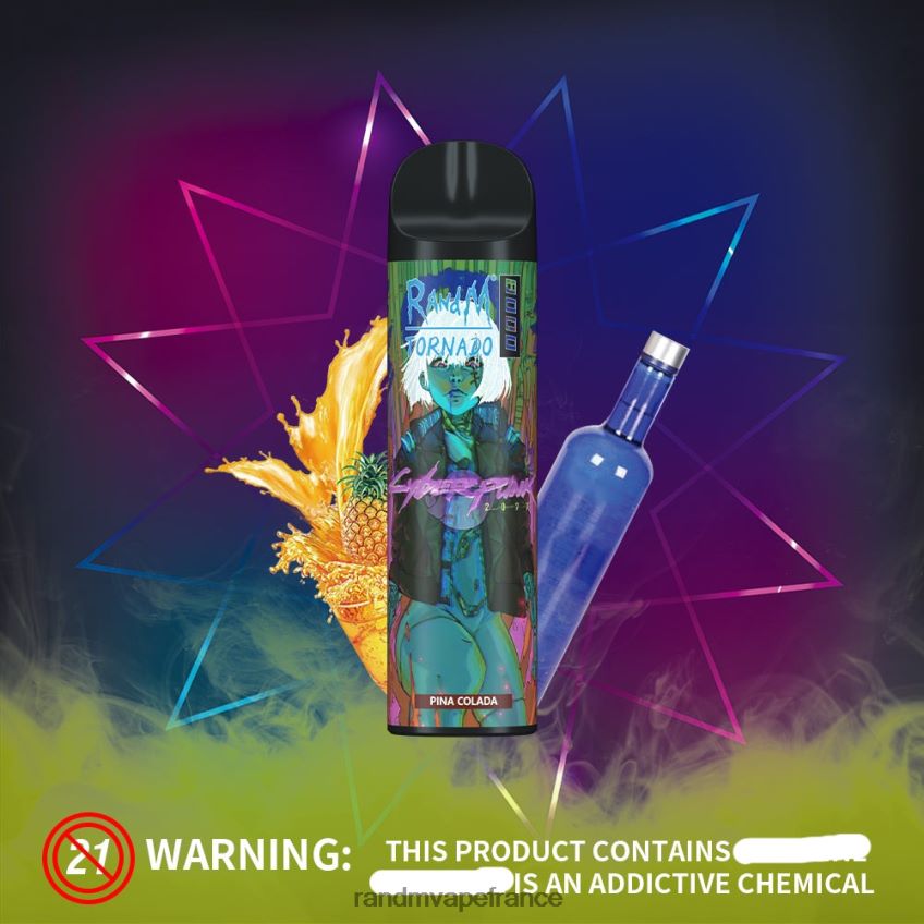 RandM Shop Avis - RandM Tornado Dispositif de vape de contrôle du flux d\'air 8000 1 pièce pomme aigre 8V0DL0240