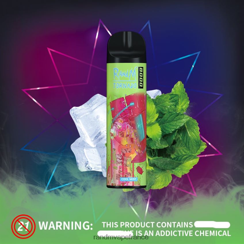 RandM Shop Avis - RandM Tornado Dispositif de vape de contrôle du flux d\'air 8000 1 pièce pomme aigre 8V0DL0240