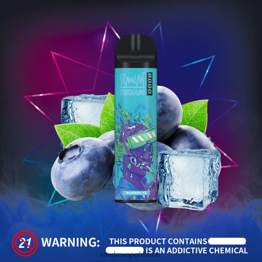 RandM Vape France - RandM Tornado Dispositif de vape de contrôle du flux d\'air 8000 1 pièce bonbons aux quilles 8V0DL0242