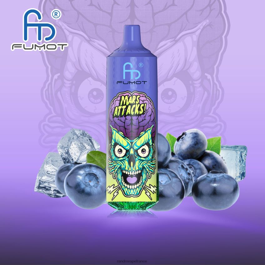 RandM Tornado Puff - Fumot RandM Tornado Appareil de vape 9000 pro avec batterie et écran ejuice version 1 glace aux myrtilles 8V0DL0185