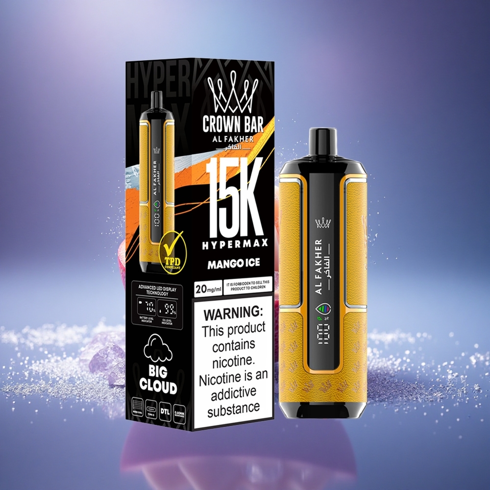 Al Fakher Crown Bar 15K Hypermax Glace Mangue Compacte 600mAh Type-C